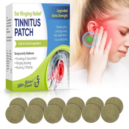 Tinnitus Relief for Ringing Ears, Natural Herbal Tinnitus Relief Treatment Patches Relieves Discomfort for Men and Women